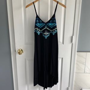 Express High Low Sequin Black Dress